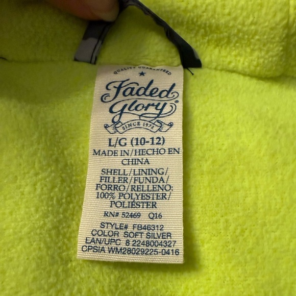 Boys Faded Glory hooded camo puffer bubble coat jacket EUC Size Large 10-12 - Picture 7 of 9